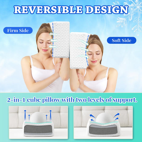 HARBOREST pillow in use with side sleeper demonstrating neck alignment benefit