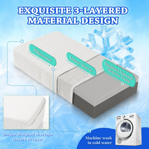 HARBOREST pillow beside a ruler and hand to show 12x24x5 scale accuracy