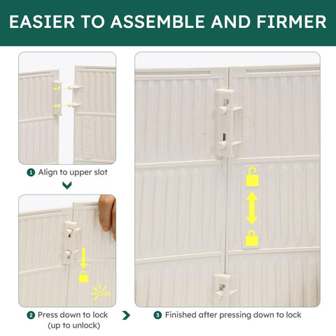 HarcoHome disassembled panels stacked flat for compact storage