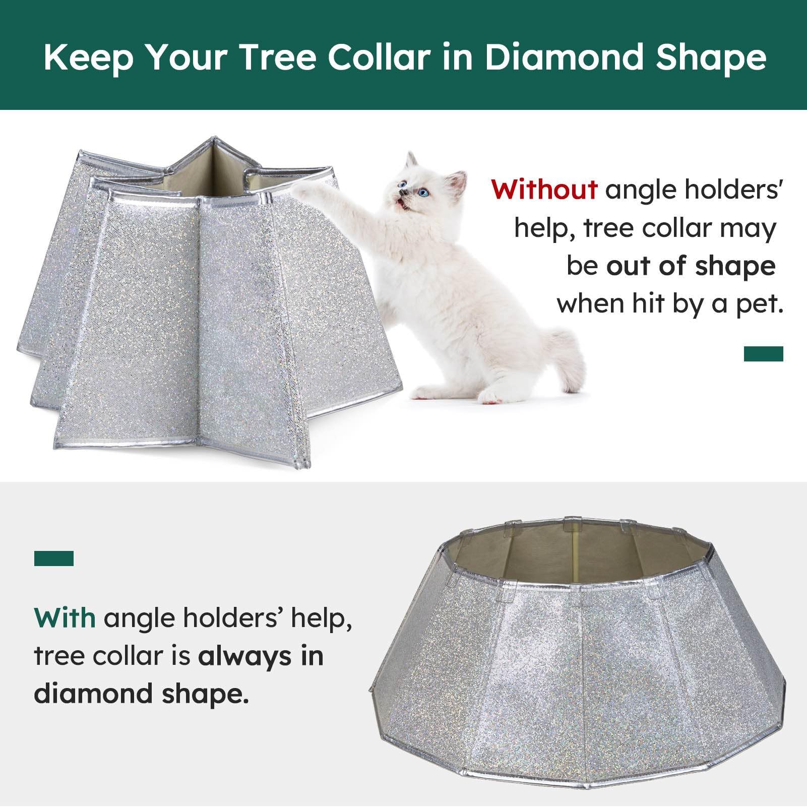 HarcoHome collar installed over a tree stand showing size fit and stand concealment benefit