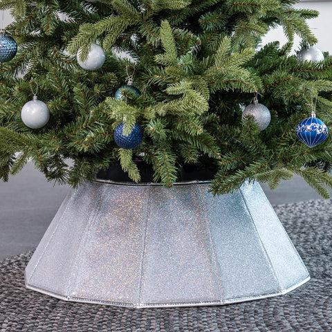 HarcoHome front view of diamond tree collar showing elegant white sequins and full coverage benefit