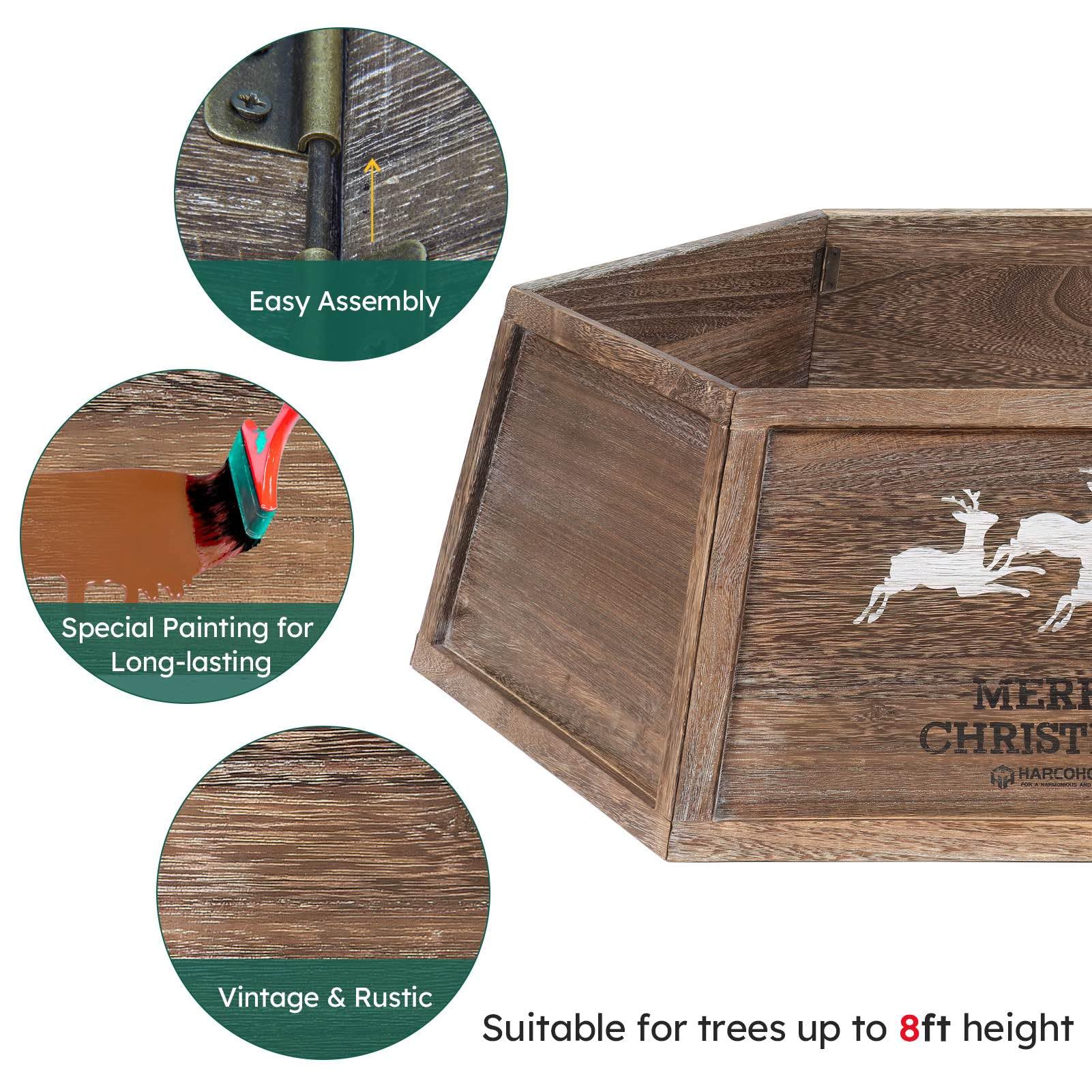 HarcoHome assembled collar around Christmas tree concealing stand and enhancing decor