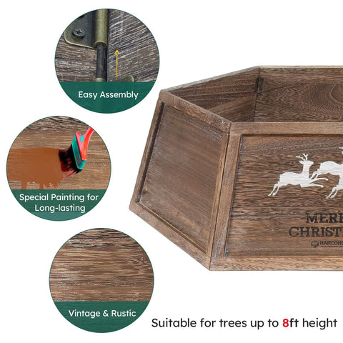 HarcoHome assembled collar around Christmas tree concealing stand and enhancing decor