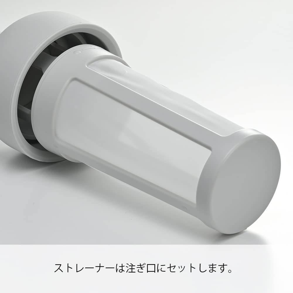 HARIO close-up of removable filter demonstrating easy cleaning and strain benefit