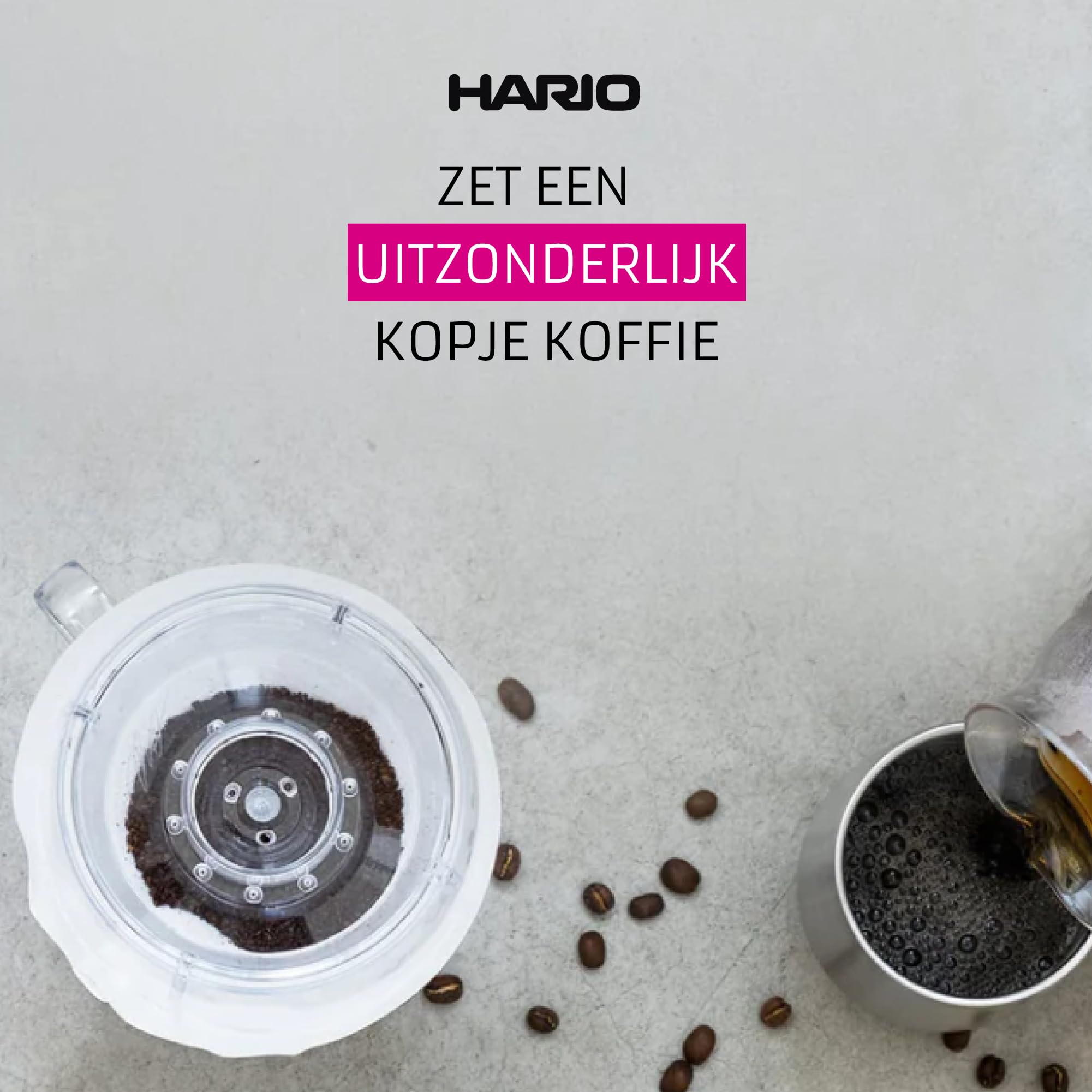 HARIO V60 in kitchen lifestyle setting highlighting aesthetics and everyday use