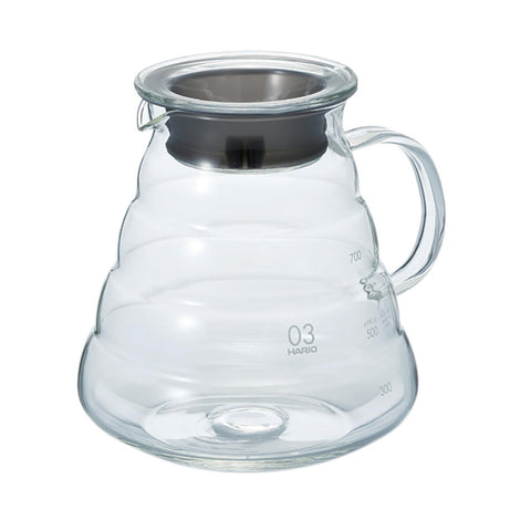 HARIO front view showing clear glass server and elegant silhouette for accurate brewing