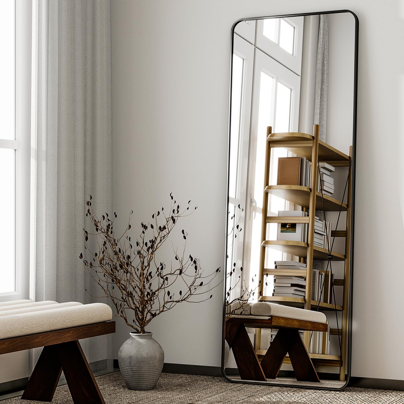 HARRITPURE close-up of aluminum frame edge highlighting durable rust-resistant finish benefit