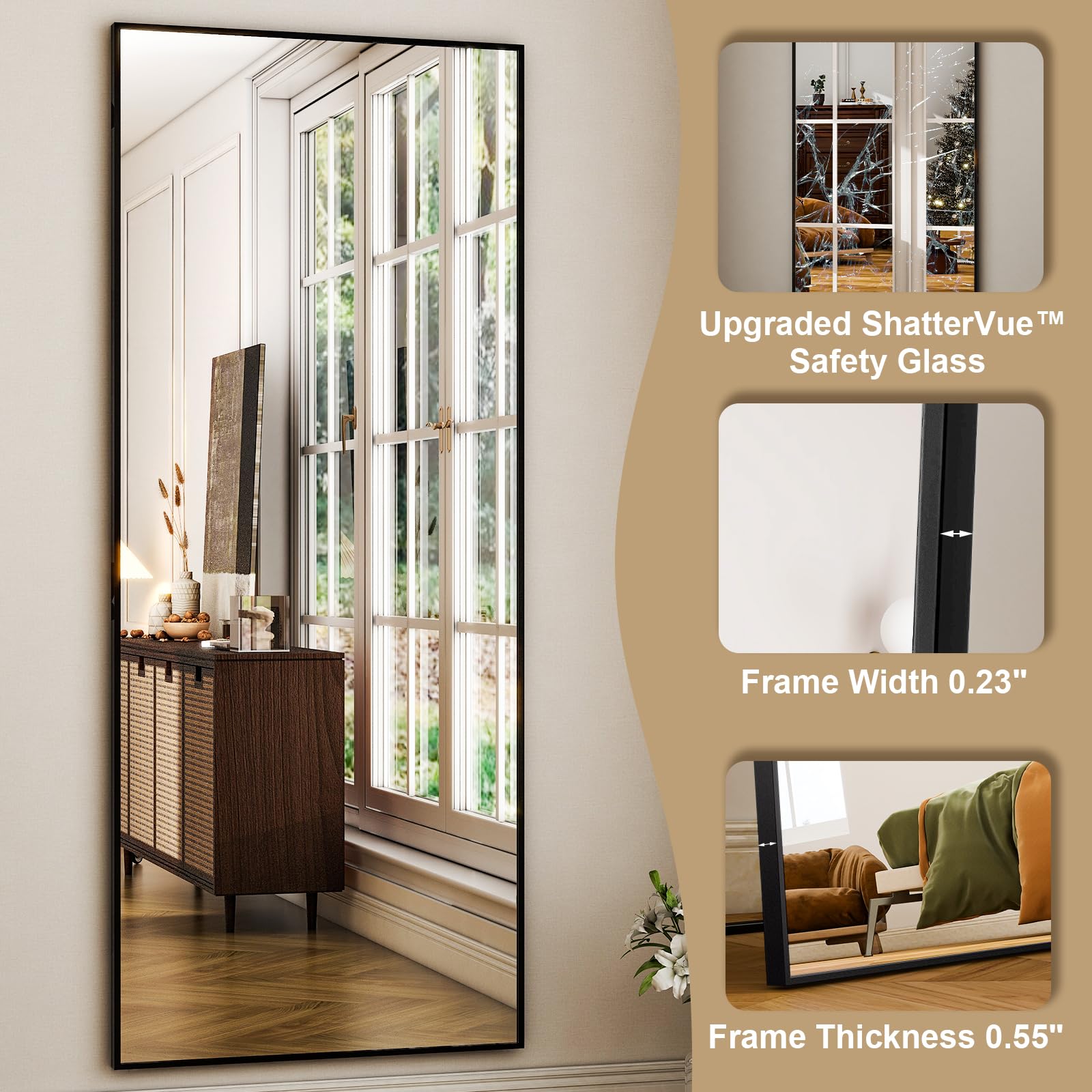 HARRITPURE aluminum frame close-up showing durable finish and corrosion resistance benefit