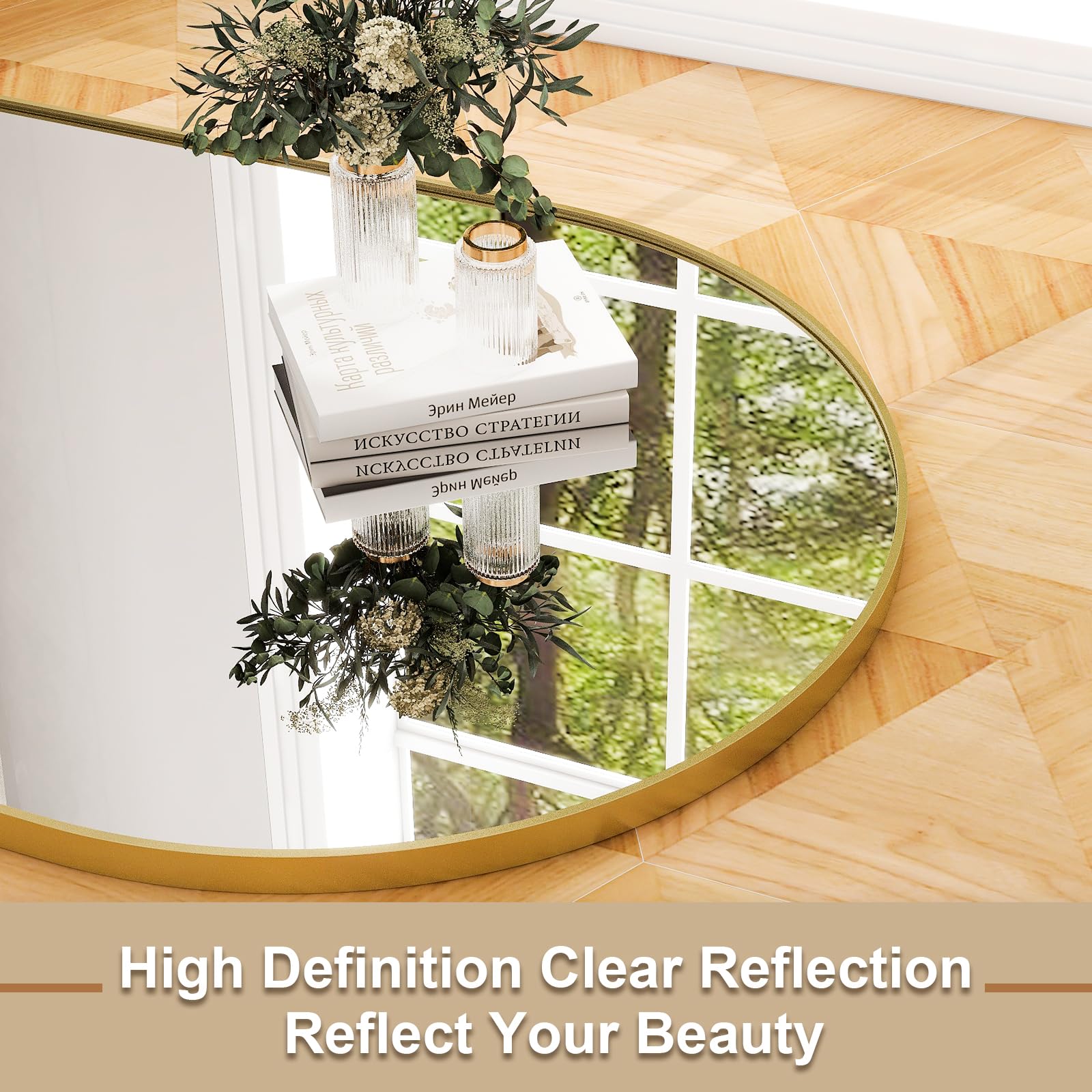 HARRITPURE floor mirror in bedroom staging creating depth and brighter room benefit