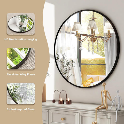 HARRITPURE mirror glass edge detail offering clear, undistorted reflection