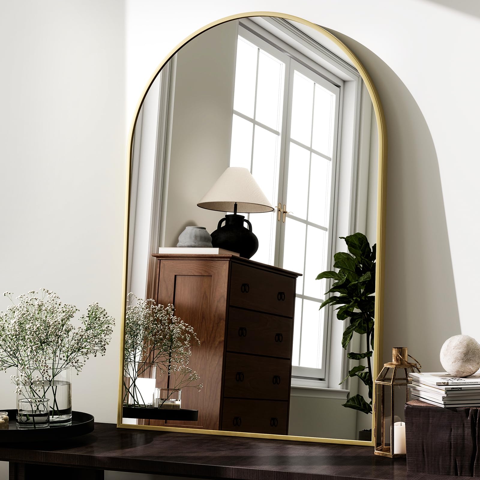 HARRITPURE gold frame closeup shows durable moisture-resistant finish