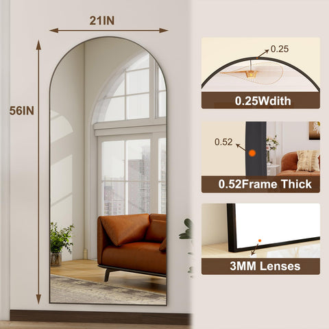 HARRITPURE mirror in bedroom styling showing how it enlarges space benefit