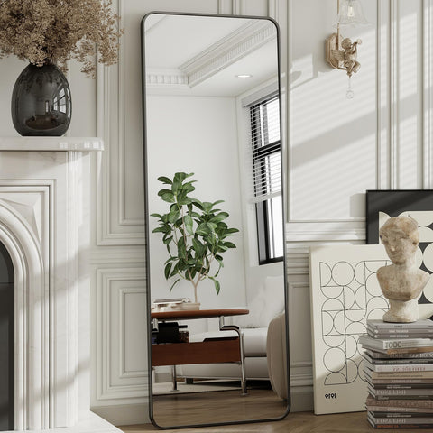 HARRITPURE mirror leaning against bedroom wall to create depth and brighten space benefit