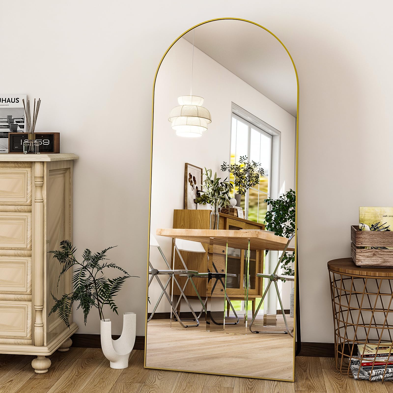 HARRITPURE mirror mounted in entryway enhancing brightness and welcoming feel