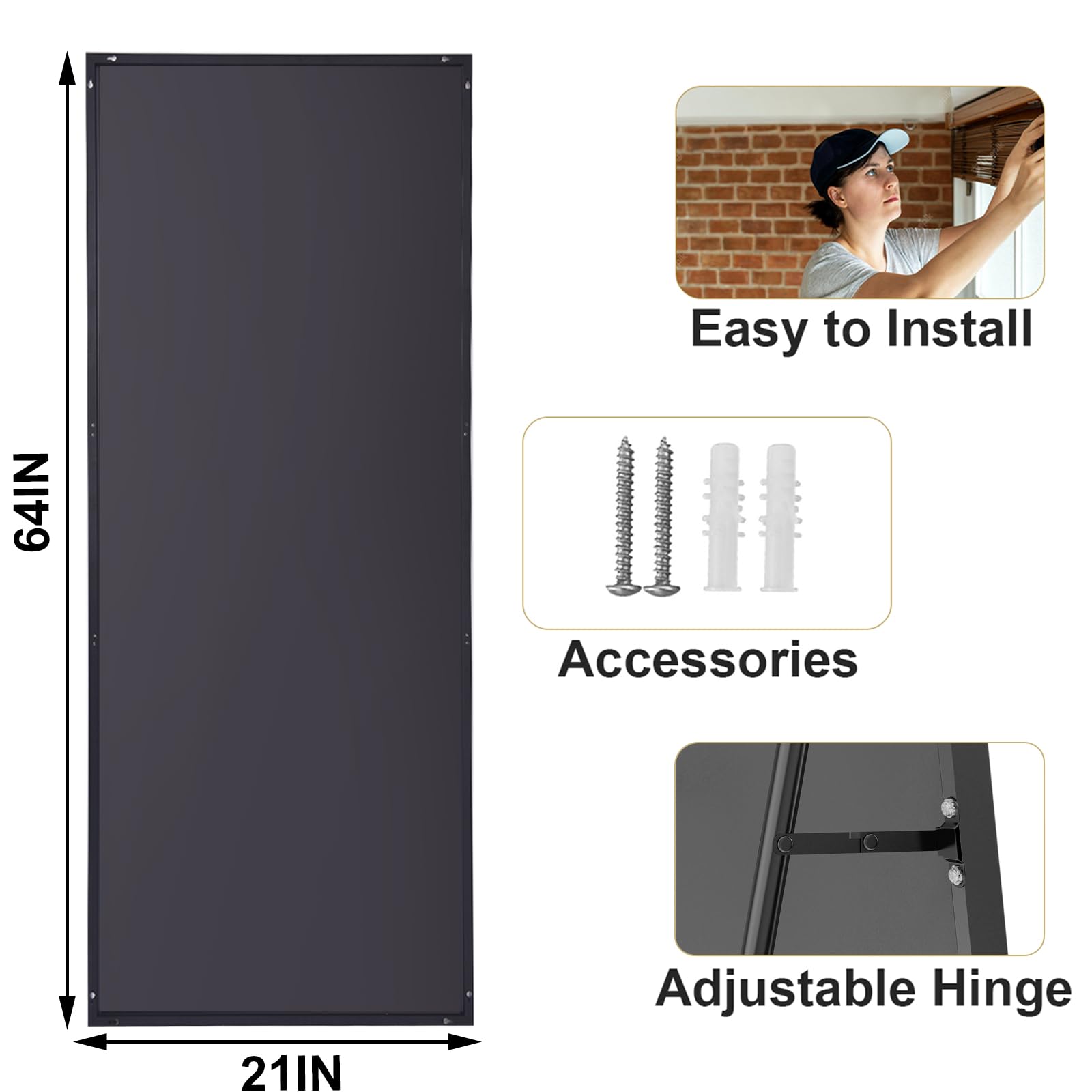 HARRITPURE included mounting hardware and back showing easy-install benefit