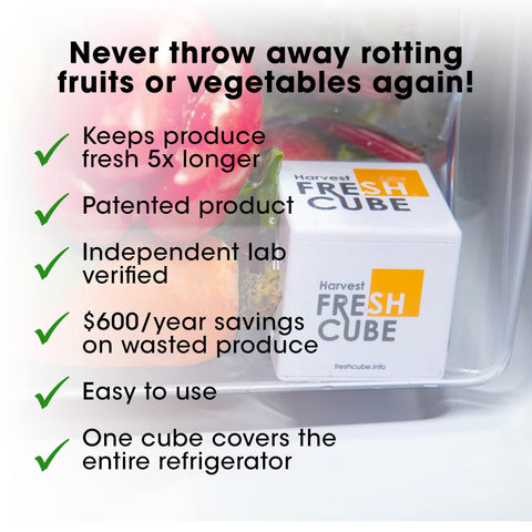 Harvest Fresh Cube unwrapped and ready to use for fresh produce