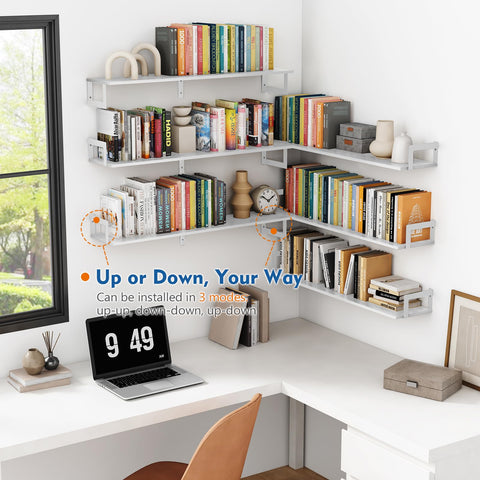 Harwaya shelf styled in kids bedroom offering organized book display