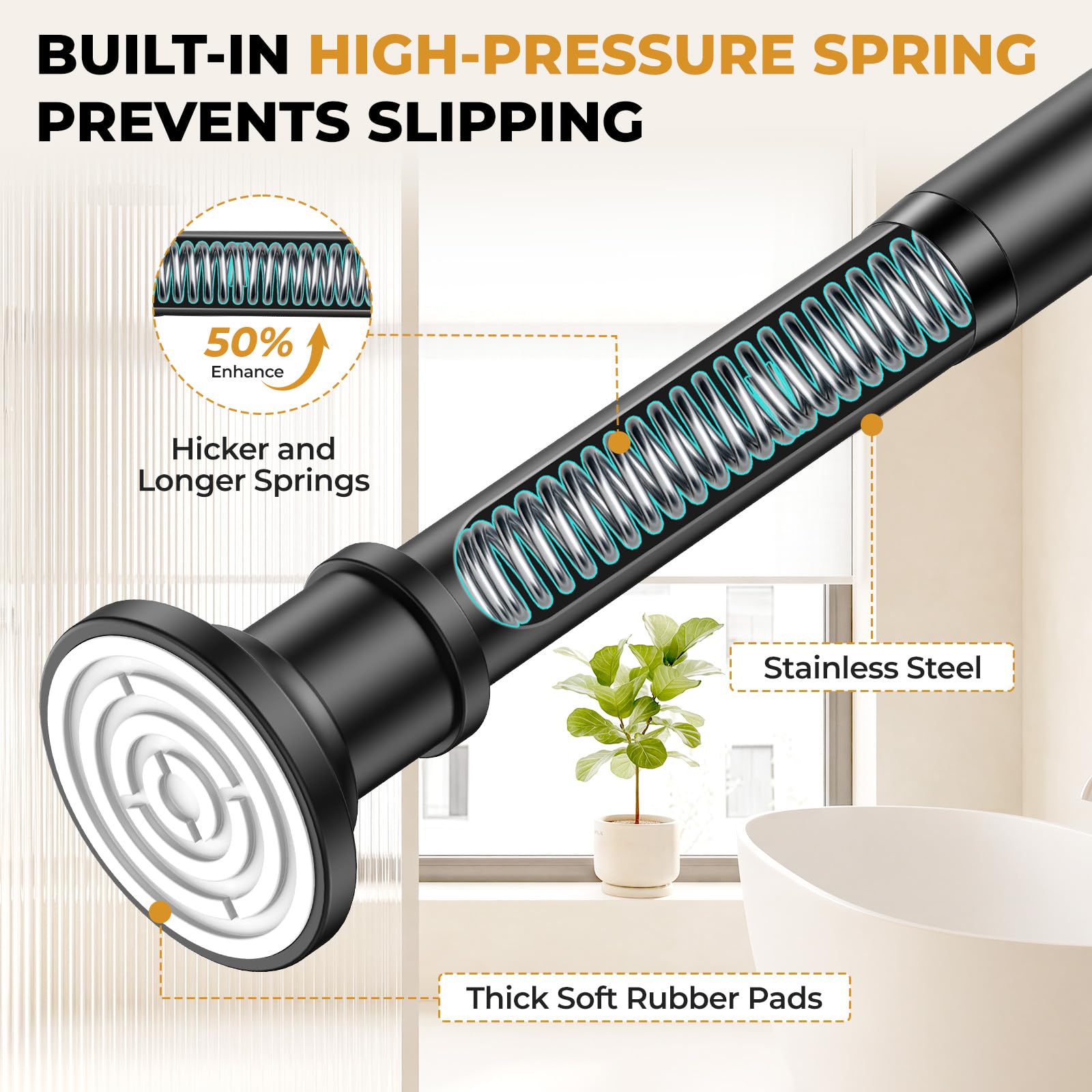 Haryaers end cap with rubber pad detail protecting walls and preventing slips