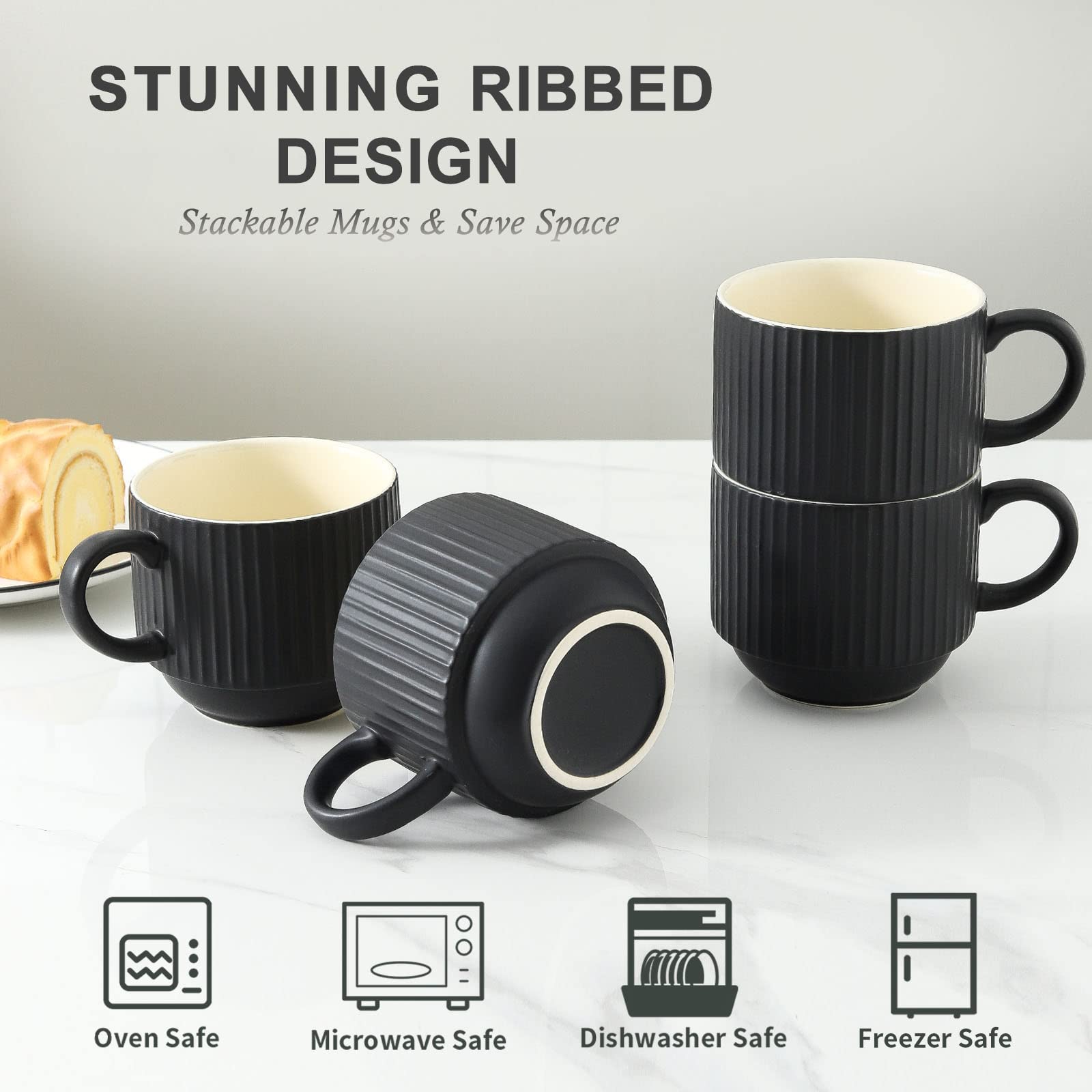 HASENSE mug held in hand shows 15oz capacity and comfortable grip