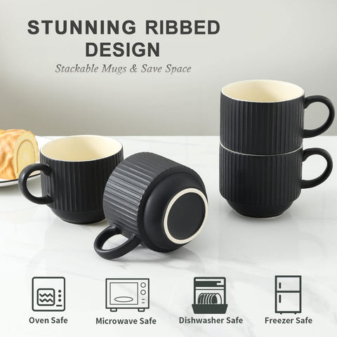 HASENSE mug held in hand shows 15oz capacity and comfortable grip