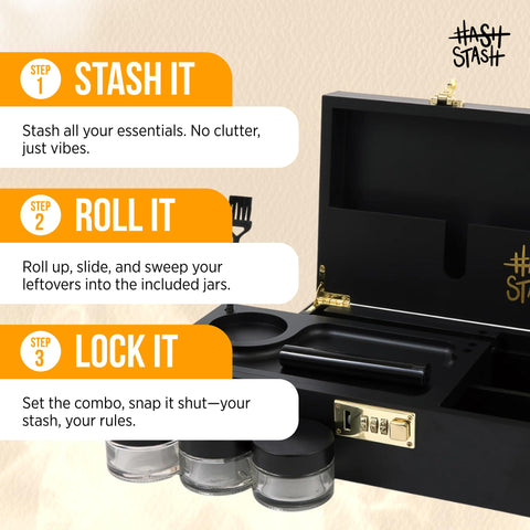 HASHSTASH airtight glass jars close-up preserving freshness and separation