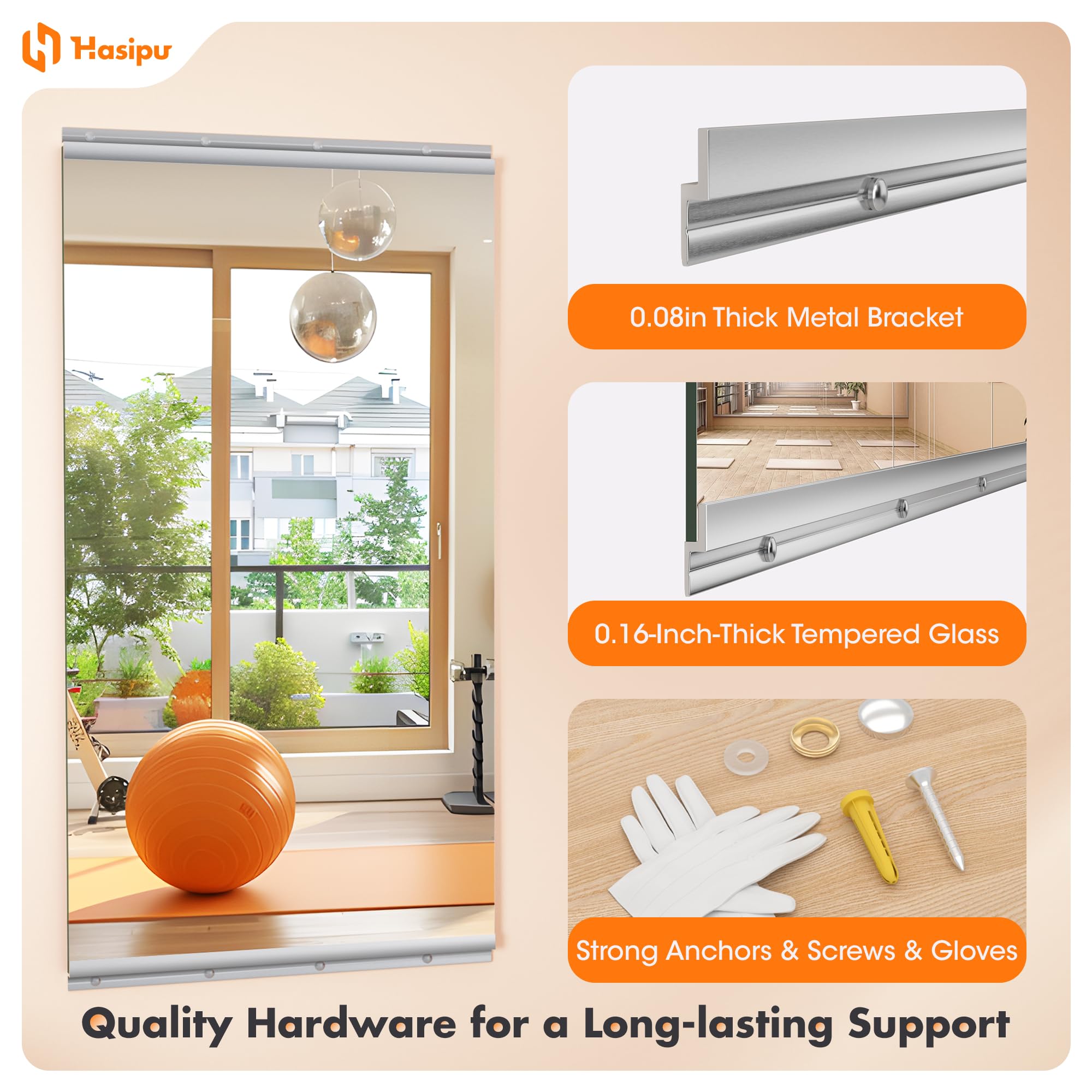 Hasipu close-up of tempered glass edge showing safe durable construction benefit