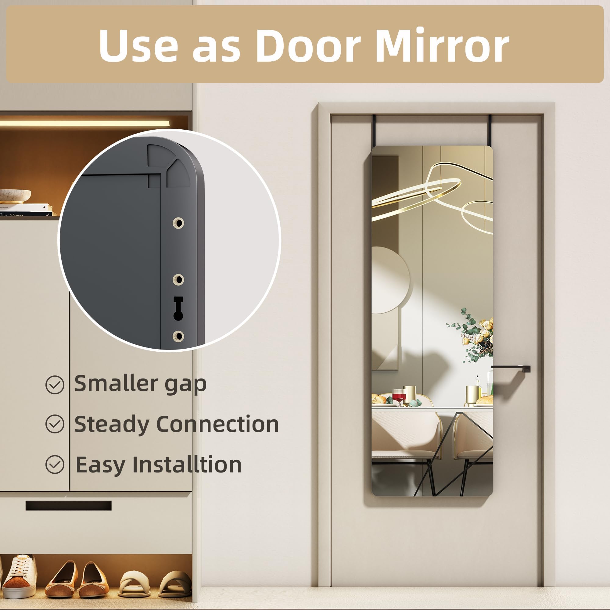 Hasipu over-the-door hooks installed for quick no-tool hanging
