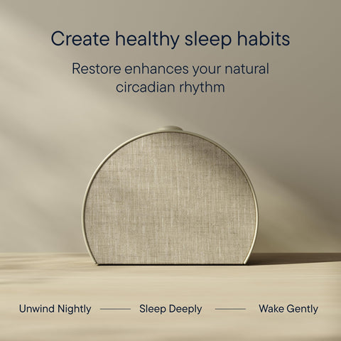 Hatch Restore 3 app schedule screen showing customizable routines and easy setup benefits