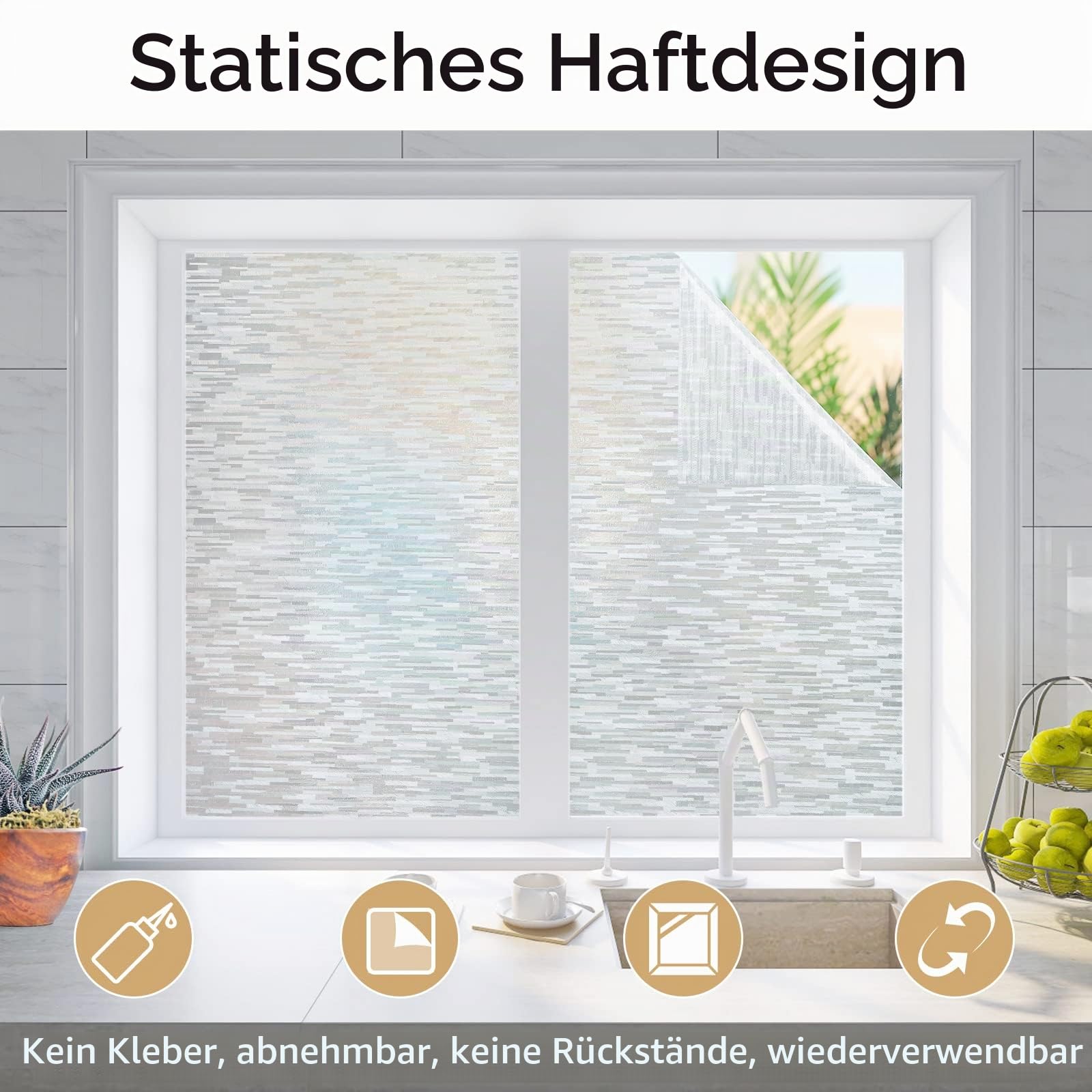 Haton installed on sliding door providing seamless, continuous coverage