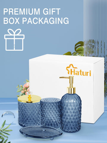 Haturi cotton jar open with Q-tips showing accessible, attractive storage