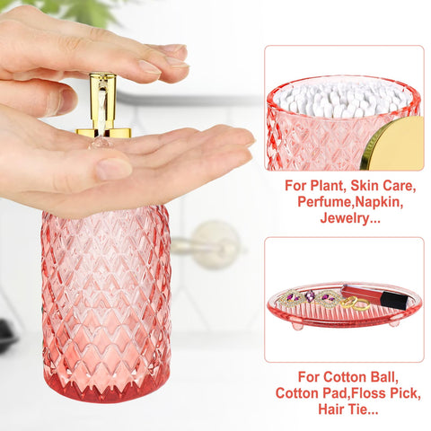 Haturi Qtip holder top view open for quick access and tidy cotton storage