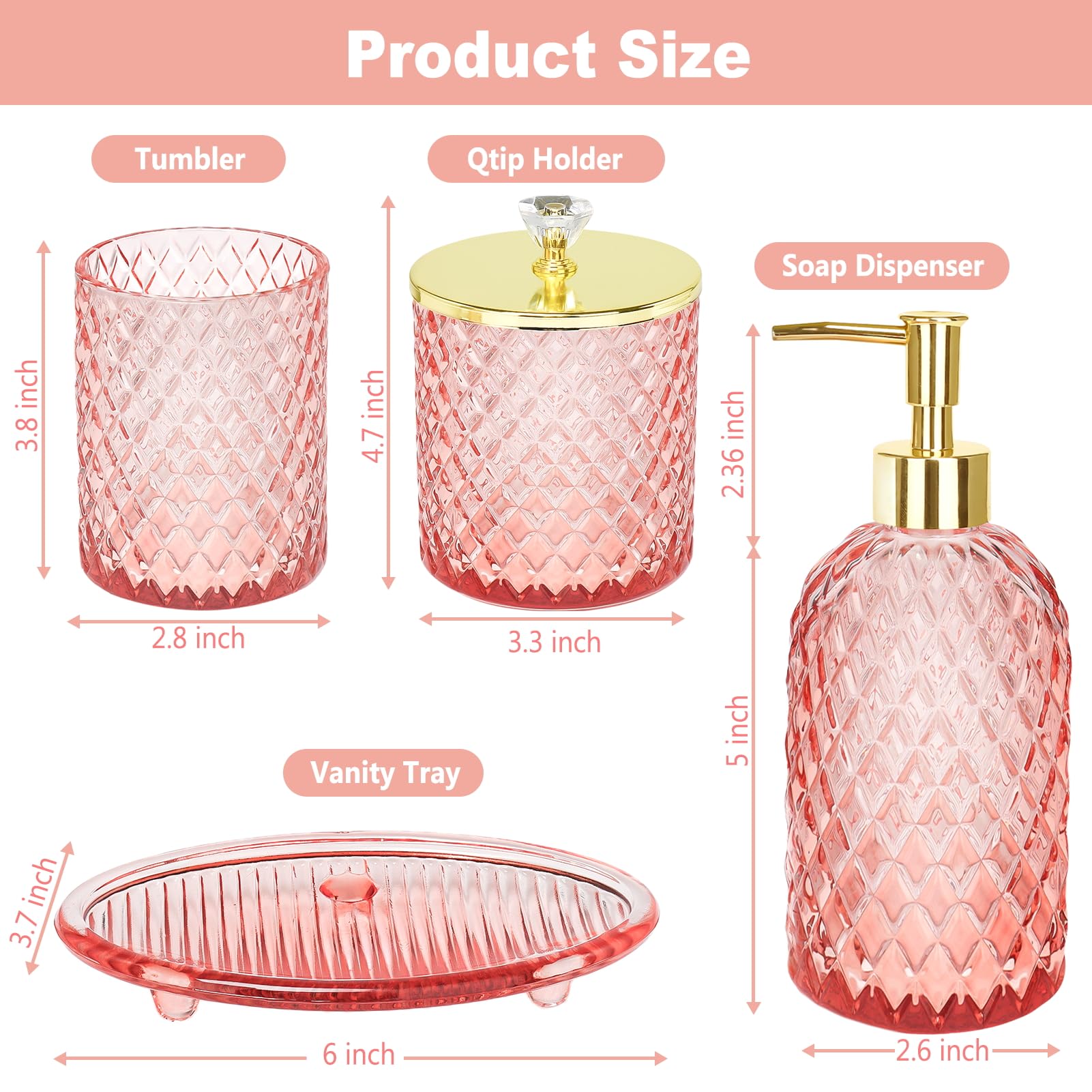 Haturi vanity tray styled with jewelry and perfume for neat countertop display