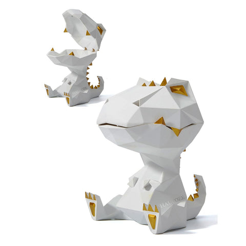 HAUCOZE front view dinosaur candy dish shows decorative storage benefit