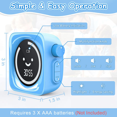 HAUKINIX knob detail showing tactile control that helps kids set time independently