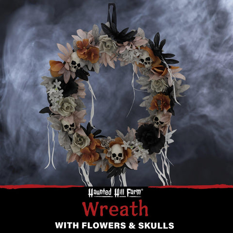 Haunted Hill Farm skull close-up highlighting sculpted detail and chilling effect