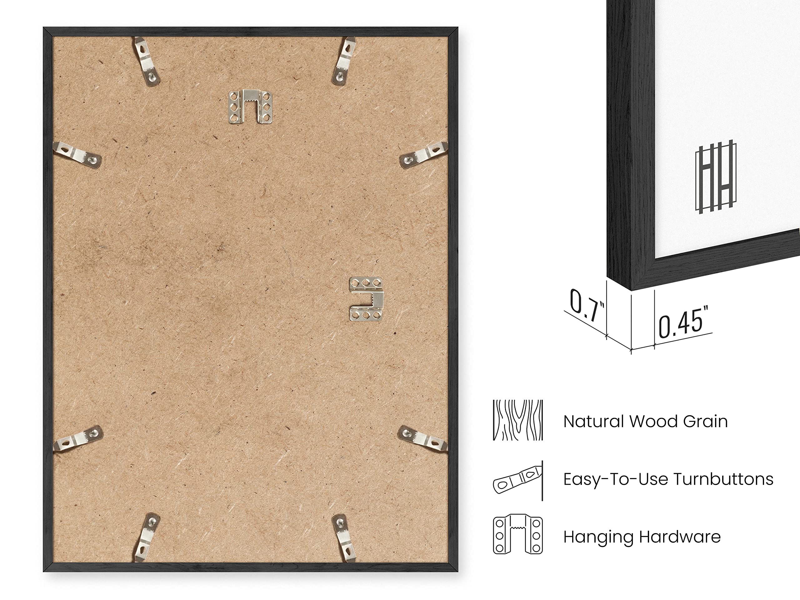 HAUS AND HUES frame clear plexiglass protection visible for safe display