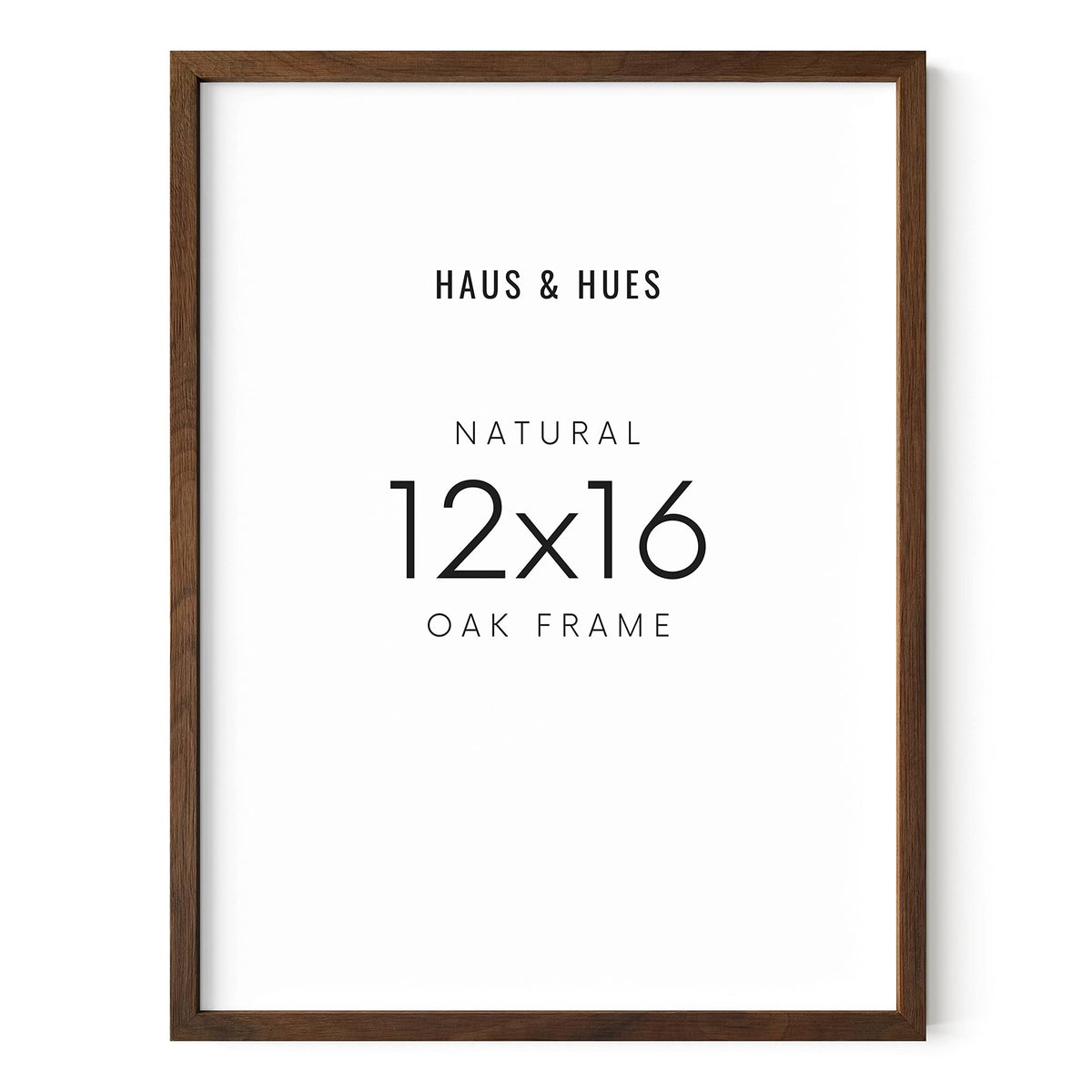 HAUS AND HUES walnut frame front view showing warm wood and clean profile