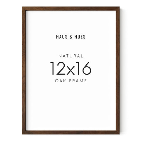 HAUS AND HUES walnut frame front view showing warm wood and clean profile