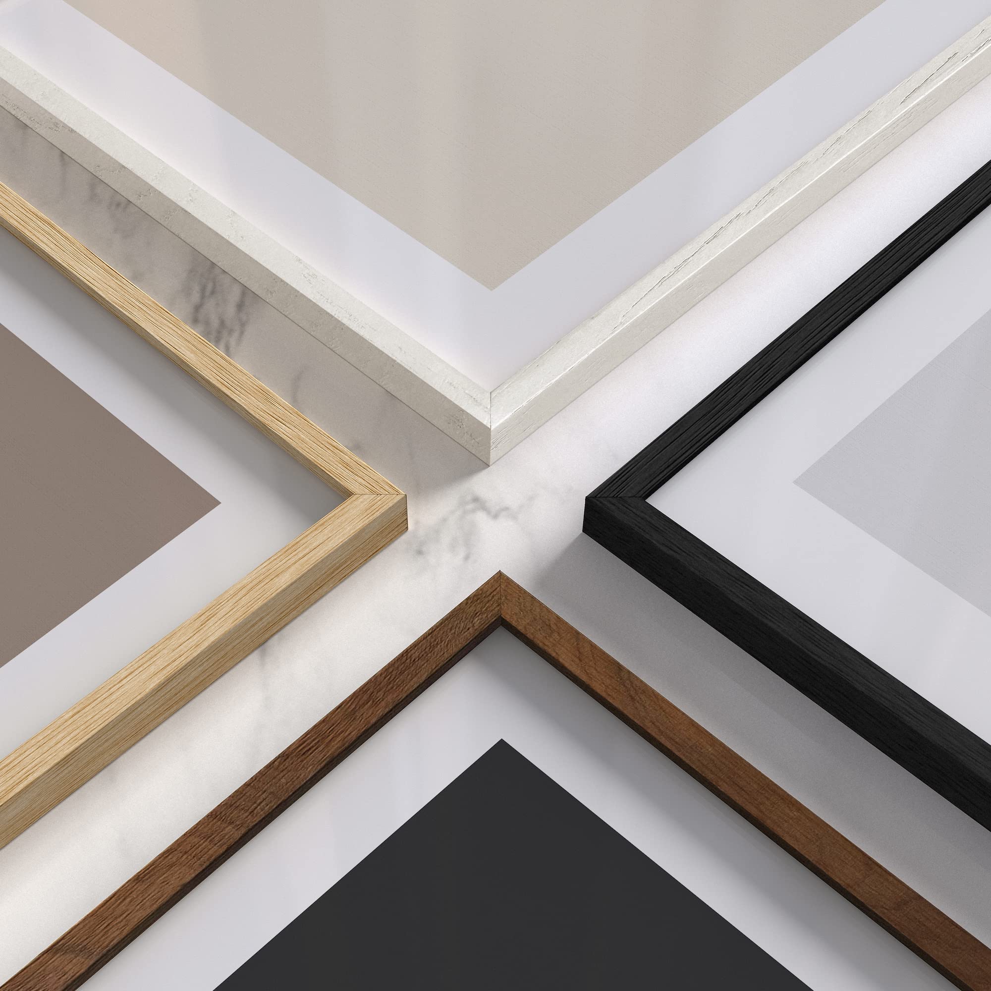 HAUS AND HUES walnut frame in living room adding rustic warmth and balance