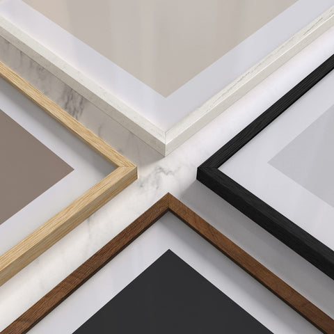 HAUS AND HUES walnut frame in living room adding rustic warmth and balance