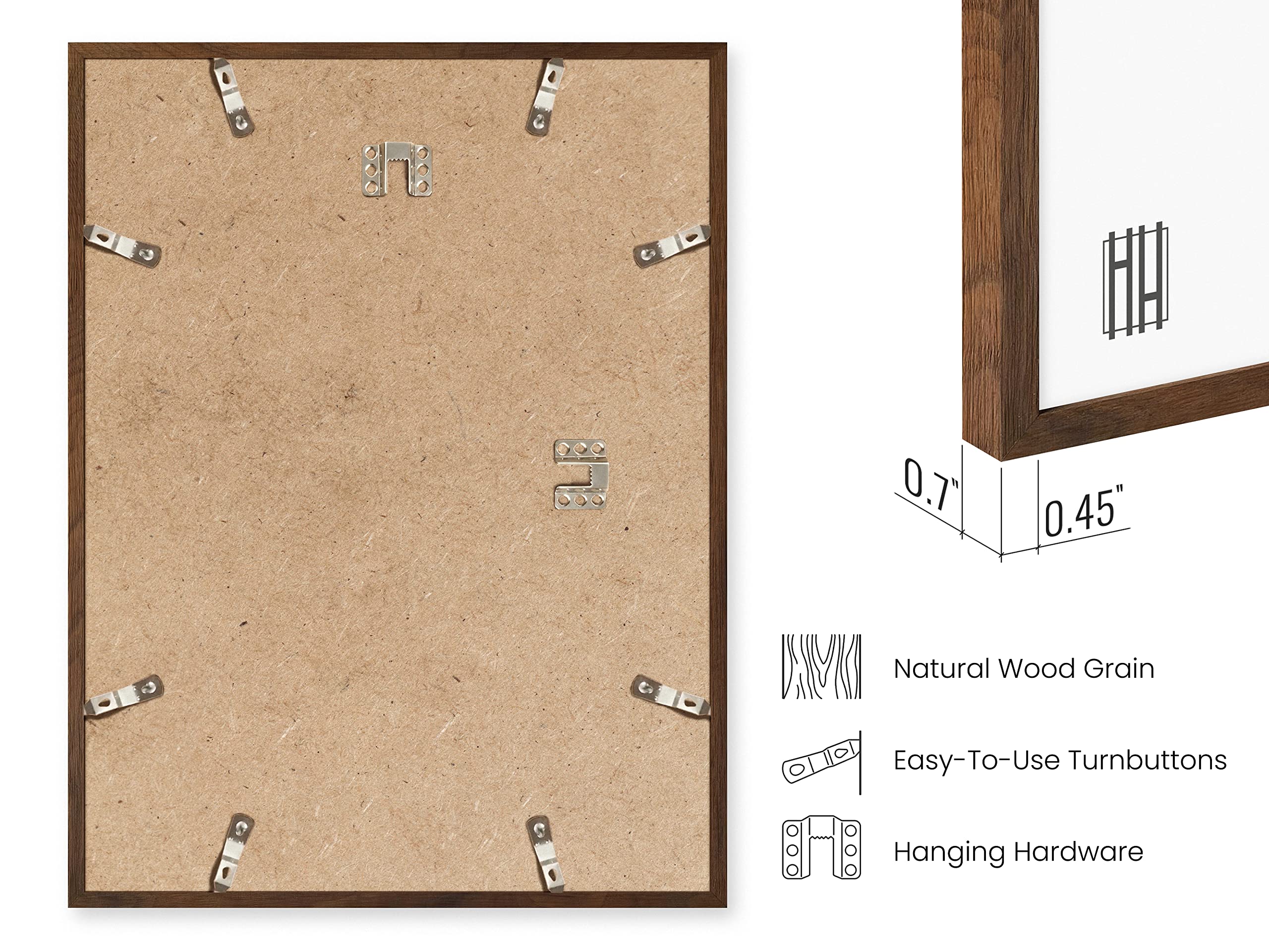 HAUS AND HUES walnut frame plexiglass closeup protecting print with clarity