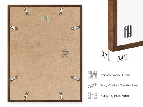 HAUS AND HUES walnut frame plexiglass closeup protecting print with clarity