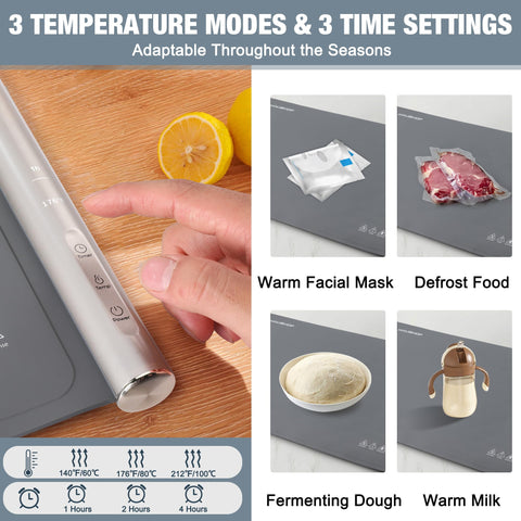 HAUSHOF warming mat in use on dinner table keeping dishes warm for guests