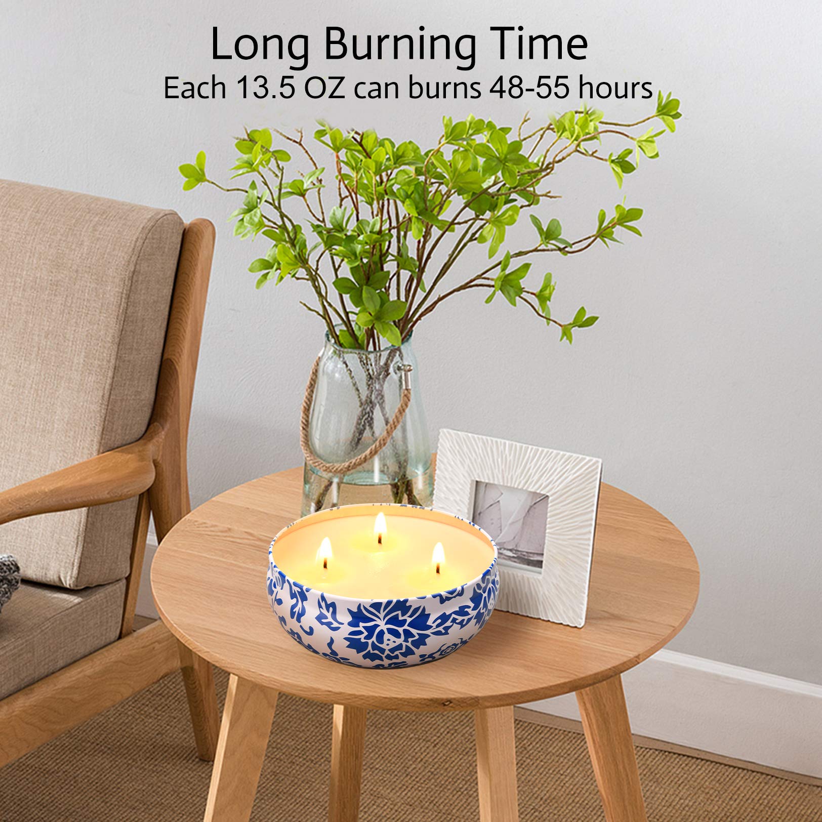 Hausware citronella candles on patio creating cozy outdoor ambiance for evening use