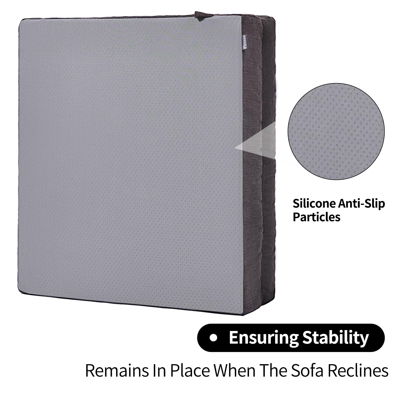 HAVARGO cushion beside ruler showing exact 20x20x4 inch dimensions