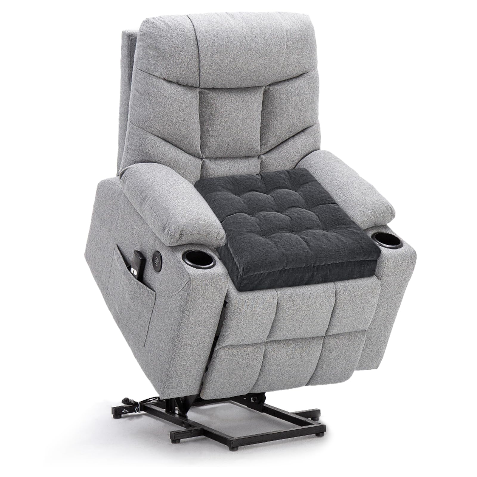 HAVARGO next to standard cushion showing compact 20x20 size for easy fit