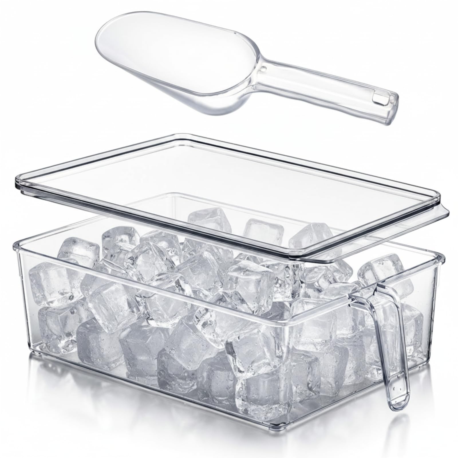 Havawish front view of lidded bin showing clear storage and compact design benefit