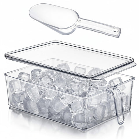 Havawish front view of lidded bin showing clear storage and compact design benefit