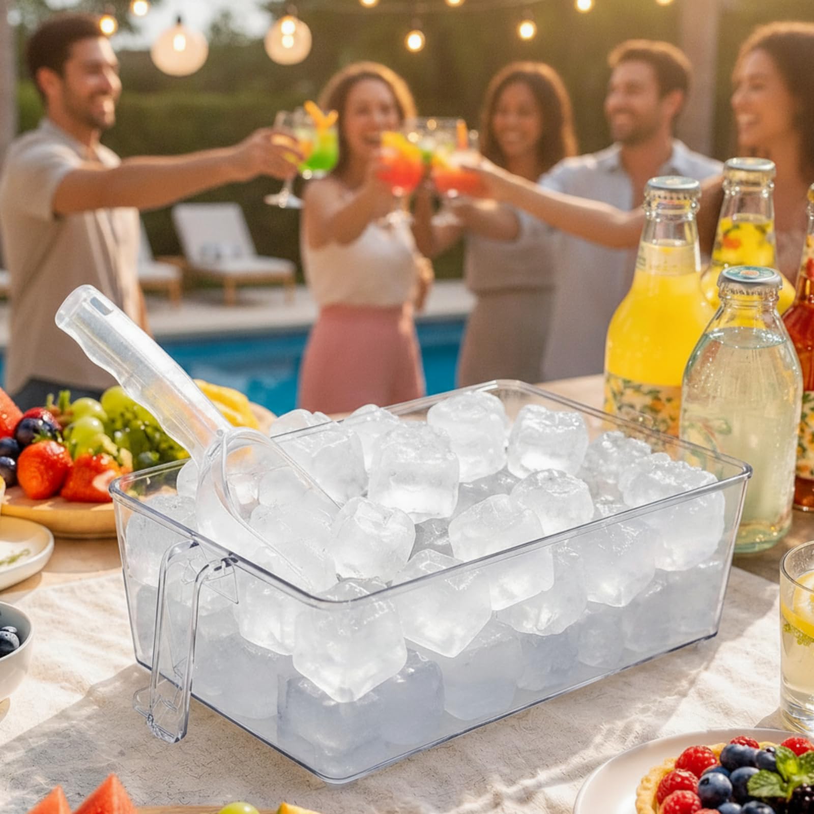 Havawish stacked bins inside a freezer showing space-saving and organization benefit