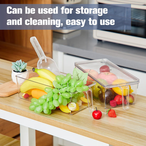 Havawish stacked bins demonstrating space-saving freezer organization